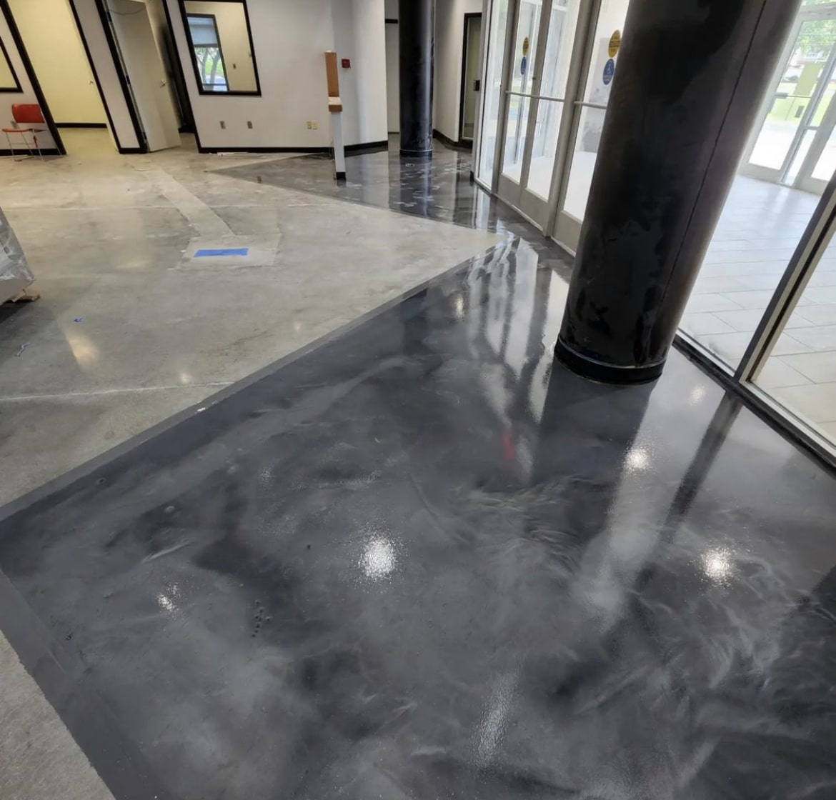 epoxy flooring - after concrete grinding